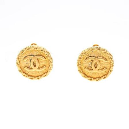 Chanel Vintage Pre-owned Earrings gul, Dam Vintage Smycken, Dam, Storlek: ONE SIZE