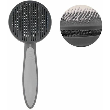 Selvrensende hundebørste og kattebørste, kæledyrsbørste til pleje af kæledyr, egnet til langt hår, små og store dyr, til at fjerne filtret hår, fjerne