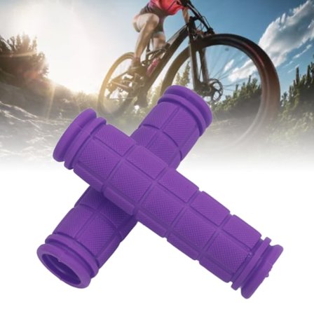 1 par gummihandtag för cykel, halkfria handtag för mountainbike, landsvägscykel, stadscykel, lila