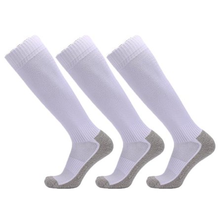 Fotballstrømper, håndklesåler, tykke knestrømper, herre- og dameknestrømper, bomull, komfortable og flerfargede (3 par)