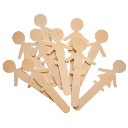 PLAYBOX Träpinnar människor 10/fp - Lyreco - Skola och förskola - Hobbymaterial - Pyssel - Trä