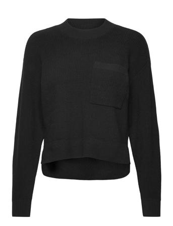 Mschidarose Jilli O Neck Pullover Pullover Svart MOSS COPENHAGEN