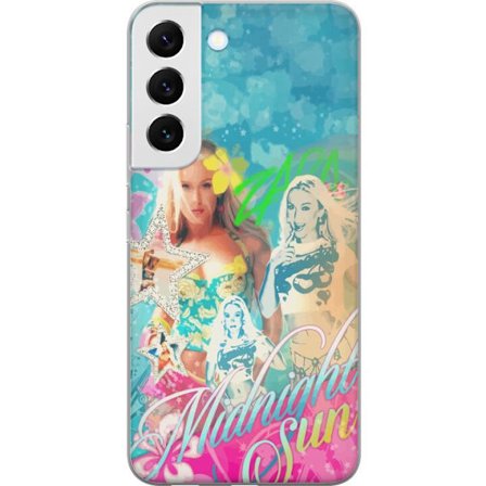 Yhteensopiva Puhelinkuori Samsung Galaxy S22+ 5G Seikkailumaailma Steve, Creeper ja eläimillä värikkäässä palikkagrafiikassa