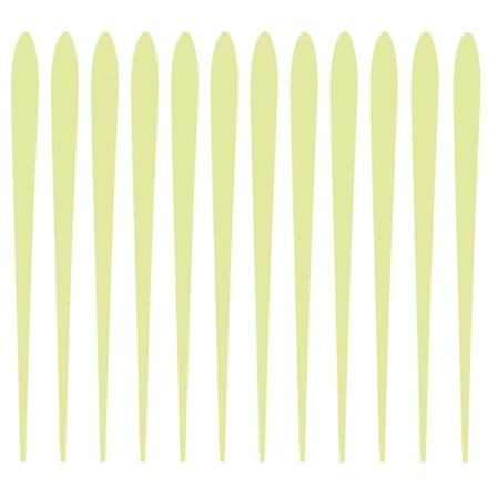 Luminous Meteors Takväggklistermärken 12-pack Gul