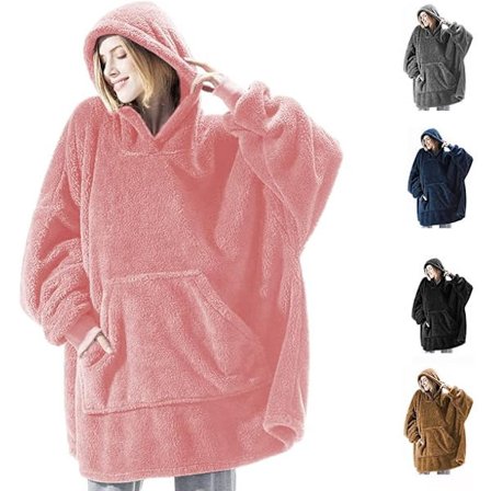 Hoodie-tæppe, Oversized Sherpa Hoodie, Bærbar Hoodie Sweatshirt-tæppe, Super blødt varmt behageligt tæppe-hoodie, One Size Fits All Adults