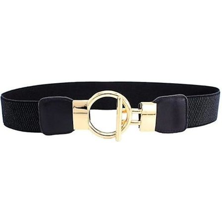 Svart dam elastiskt bälte brett midjebälte spänne klänning bälte jeans byxor elastiskt bälte elastiskt stretch midjeband dam stretch bälte