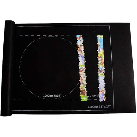 Puslespillmatte, puslespillrull, oppbevaringsmatte for opptil 1500 brikker, 46" x 26"