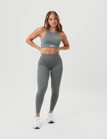 Björn Borg Alice Seamless Rib Tights - Green - XS