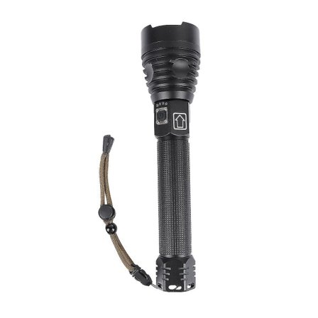 USB Laddebar Batteri Display Lommelykt Elektrisk Lommelykt Utendørs P90 Sterkt Lys Zoom Lommelykt (Fackla, 2 Seksjon 26650, USB)