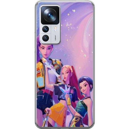 Kompatibelt Mobildeksel til Xiaomi 12T Futuristiske popdamer i neonfarger med magiske detaljer mot en drømmeaktig galaksebakgrunn