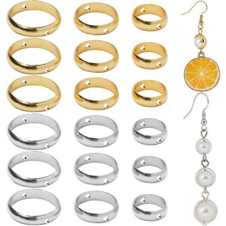 1 Ask 60 st Cirkelpärlor Ram Pärlor Ramar Bulk Ram Avståndspärlor Pärlning Ram Runda Länk Ring Kopplingar Ringar för Smyckestillverkning Tillbehör DIY