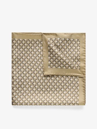 John Henric Men's Beige Struktur Lommetørkle Size Onesize