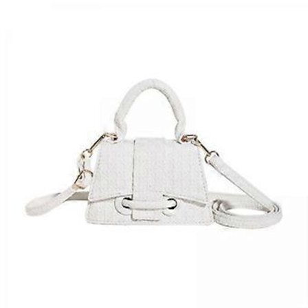 2x Mini Crossbody Väskor Tonårsflickor Handväska Strandväskor Dam Cross Body Väska Vit