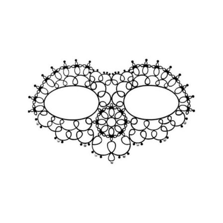 Seksi maske - YOUDOIT - Musta tarralaukku - Uudelleenkäytettävä - Vedenkestävä - Koristeltu strasseilla