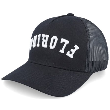 Iconic - Zwart trucker Cap - Florida Upside Down 3d Black A-frame Trucker @ Hatstore
