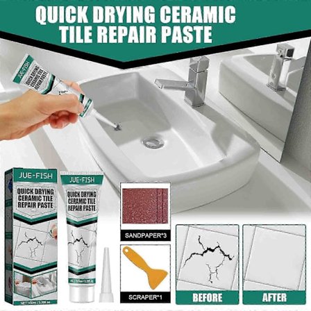 Flisreparasjonspasta Badekar Møbler Toalett Sprekkreparasjon Flis Hurtigtørkende Lim 100ml