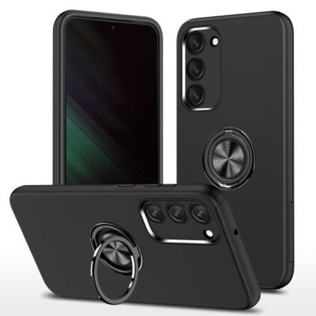 Till Samsung Galaxy S23+ Hybrid skal med Finger Ring - Svart