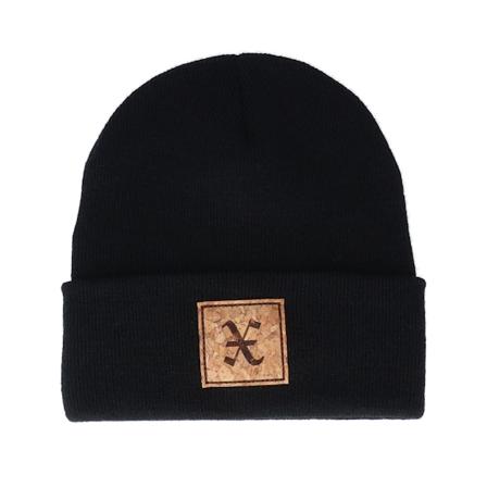 Iconic - Schwarz cuff Mütze - X Letter Patch Black Cuff @ Hatstore