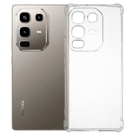 För Infinix Note 50 4G/Note 50 Pro 4G Mobilskal Förstärkt Fyrhörns Anti-Fall Genomskinligt TPU-skydd