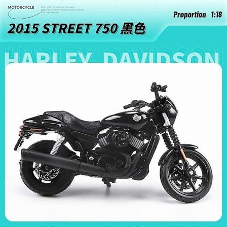 Maisto 1:18 Harley Davidson-serie klassisk simuleringsleksak i metall, motorcykelmodell, leksaksbil, samlarobjekt - WELLNGS