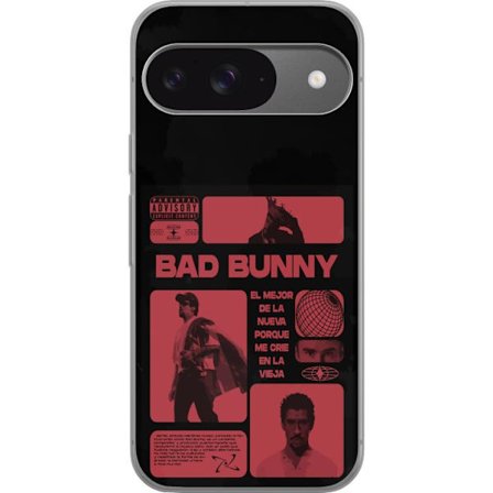 Kompatibelt Mobildeksel til Google Pixel 9 Bad Bunny NFL-inspirert skjoldlogo med amerikansk fotball og stjerner