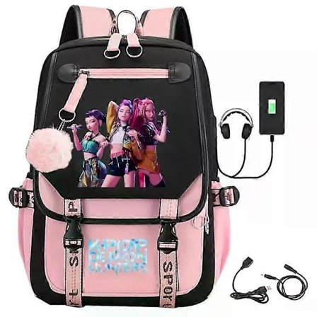 K-Pop Demon Hunters Anime Skolesekk Søt Tegneserieveske for Studenter C_OF