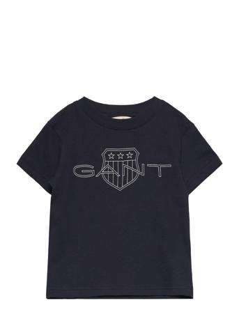 GANT Relaxed Contrast Shield T-Shirt Marinblå