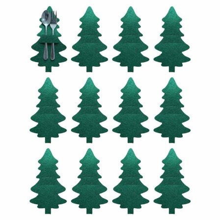 12 stk julebestikkpose sett, juletre bestikkpose
