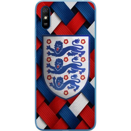Yhteensopiva Puhelinkuori Xiaomi Xiaomi Redmi 9A Graafinen Englanti-aihe heraldisilla leijonilla ja punaisella, valkoisella ja sinisellä punotulla ku
