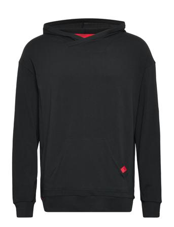 Labelled Sweat Hood Underwear Night & Loungewear Pyjama Tops Svart HUGO