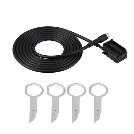 6000 Cd Mp3 Audioingång Aux-kabeladapter för Ford Focus Mondeo med borttagningsverktyg