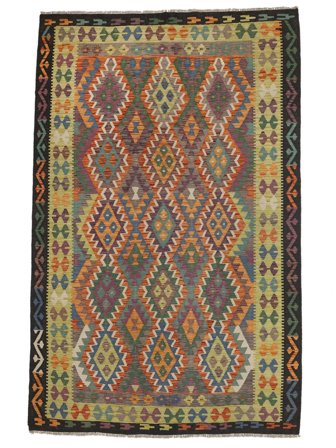 Kelim Afghán Old Style Koberec 198X293 Vlna