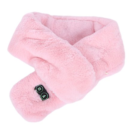 Elektrisk opvarmet tørklæde USB Smart Halstørklæde Varmt 3 Gear Hals Gaiter Wrap til Mænd KvinderPink