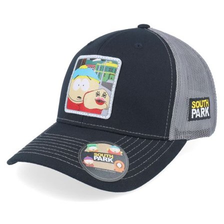 South Park - Svart trucker Keps - Cartman Hand Puppet Patch Black/Grey Trucker @ Hatstore