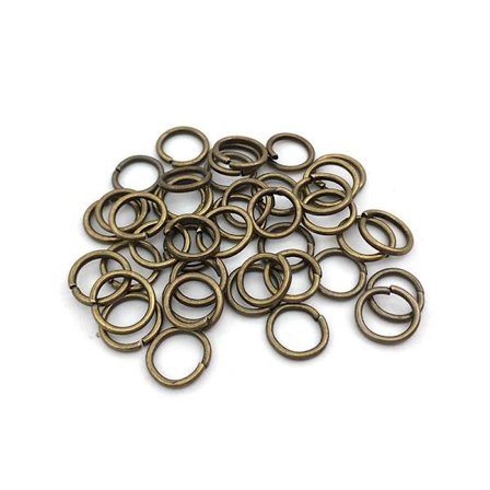 500 O-ringe i forskellige størrelser, åben ring, enkelt ring, jernring, C-ring, forbindelsesring, DIY smykketilbehør 4x0,7mm tyk (Bronze)
