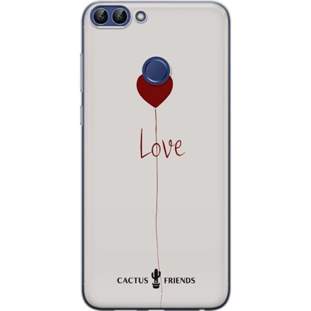 Yhteensopiva Puhelinkuori Huawei Huawei P smart Cactus and Friends - Love Balloon Minimal