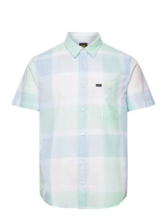 Ss Leesure Shirt Kortermet Skjorte Grønn Lee Jeans*Betinget Tilbud