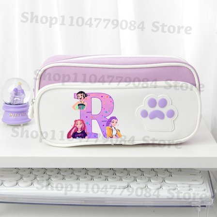 K-pop Demon Hunters Kawaii Dog Paw Penalhus til studerende Tegneseriebrevtrykt pennetaske Mode brevpapir Opbevaringsboks Gaver