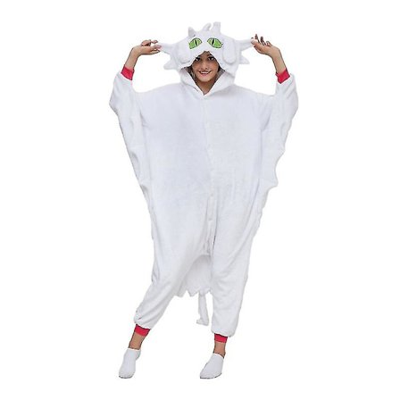 Lohikäärme Onesies Hampaaton Kigurumi Aikuisille Animeasu Naisten Pyjama Hupullinen Yhden kappaleen yöpuku