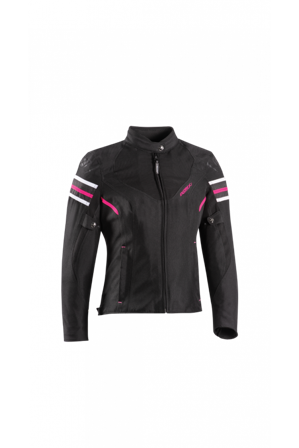 Chaqueta de Moto Mujer Ixon Ilana EVO Negro/Fucsia S