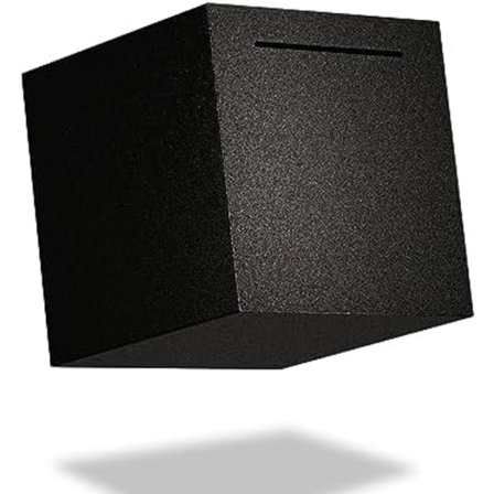 Svart stål sparbøsse for ekte penger Spargris for voksne Må brytes for å åpnes Uåpningsbar metallsparbøsse for kontanter 12cm*12cm