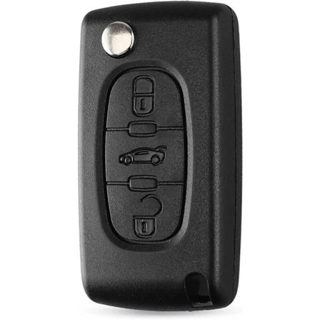 2 stk. Nøkkelhus CE0536 Kompatibel for Peugeot Partner 107 207 307 407 208 308, Citroen C2 C3 C4 C5 Berlingo Picasso, Pe,A