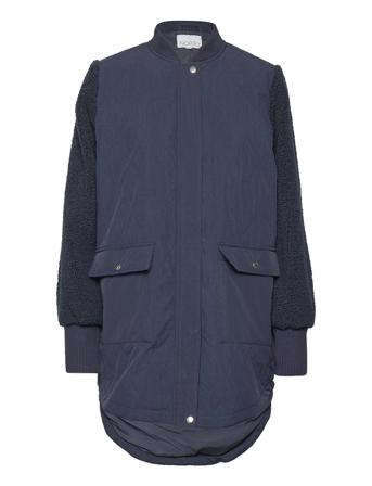 Esme Pile Jacket Solid Blue Noella