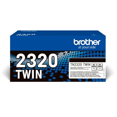 Brother TN2320 TWIN - 2-pack - Høy ytelse - svart - original - tonerpatron