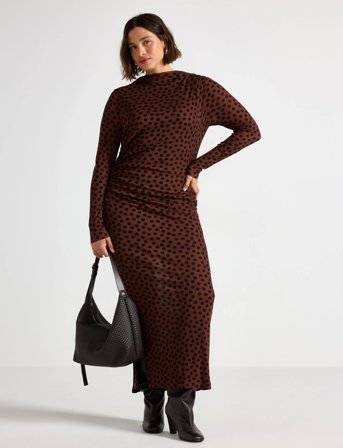 Lindex Dress Tilde - Brown - L