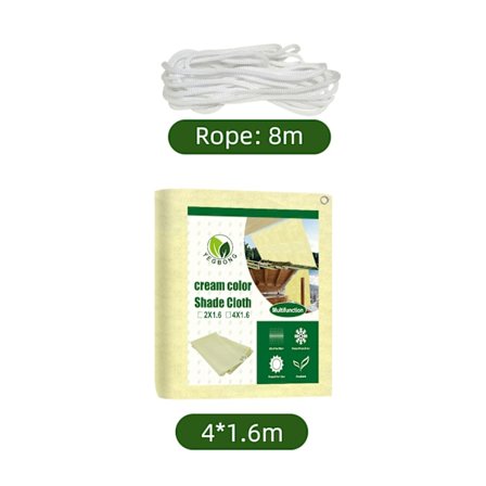 Rektangulær skygge seil 4x1.6m skygge klut pustende markise UV-strålebeskyttelse for utendørs hage terrasse balkong farge beige