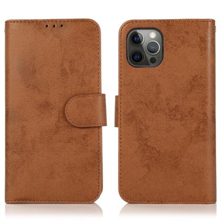 iPhone 15 Pro Max - Elegant Plånboksfodral i PU-läder med 3-kort Brown