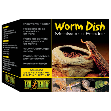 Exoterra - Maskeskål - Mealworm Feeder for reptiler Brun 13 x 9,5 x 4,5 cm - Reptil - Matplass og vannautomater for reptiler - Matskåler - ZOO.no