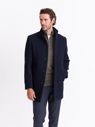 MATCH - Verona frakk - Mario Conti - Str. 56 - Herre - Jakker & Frakker - Blå - 60% ull-resirkulert, 35% polyester-resirkulert, 5% andre fibrer