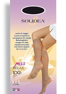 Solidea Miss Relax 100 Sheer Gambaletto 100 Denari Colore Blu